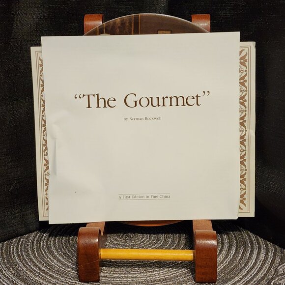 The Gourmet - Norman Rockwell Collectors' Plate VTG - Picture 5 of 9